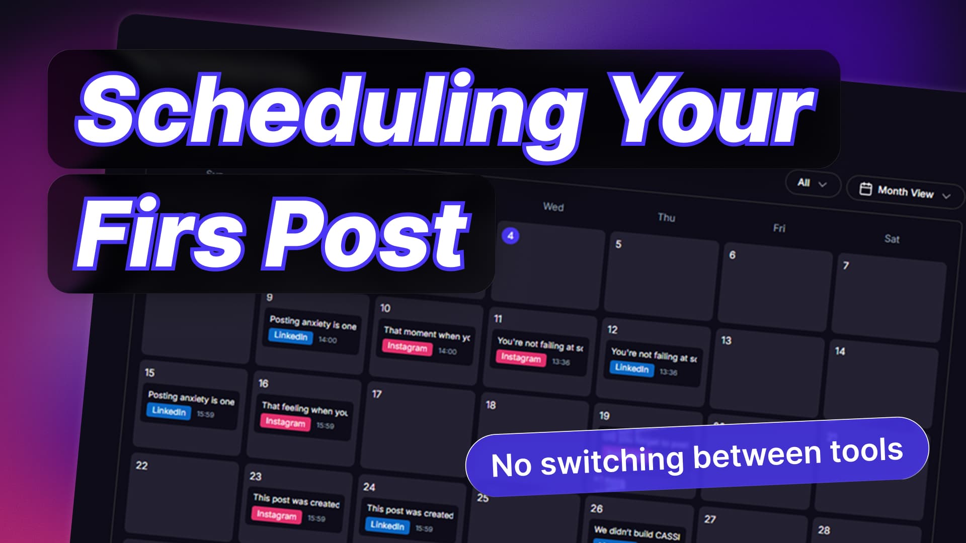 scheduling with cassi