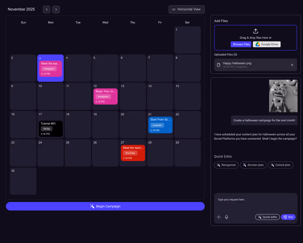 Multi-week campaign planner in CASSI